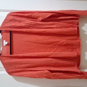 J‎ Jill linen blend cardigan orange size Large